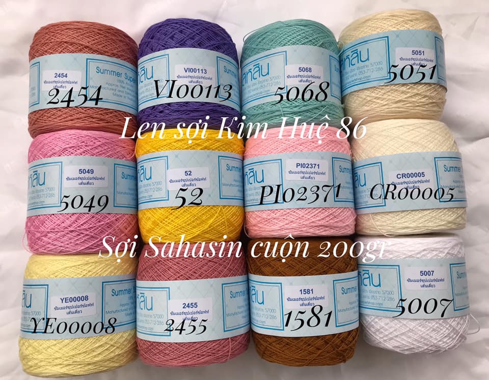 Sợi Sahasin Thái Lan cuộn 200gr