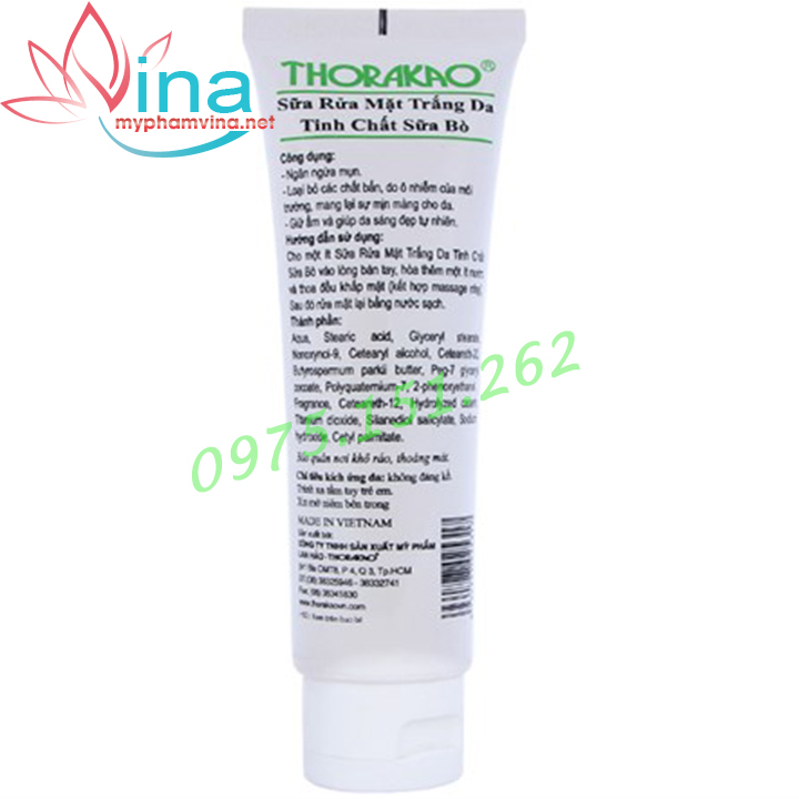 [HCM]SỮA RỬA MẶT TINH CHẤT SỮA BÒ THORAKAO 120ML
