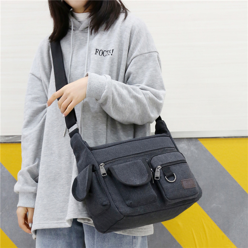 Túi đeo chéo nam vải bố thời trang Hàn Quốc , túi vải canvas thích hợp đi làm dạo phố