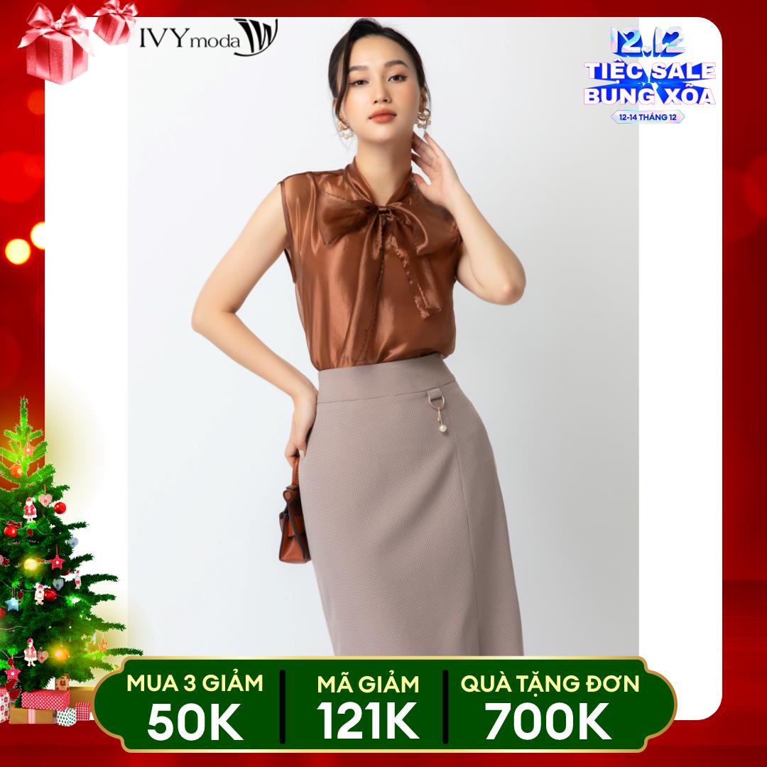 Chân váy kẻ bút chì (không kèm phụ kiện) IVY moda MS 30M6808