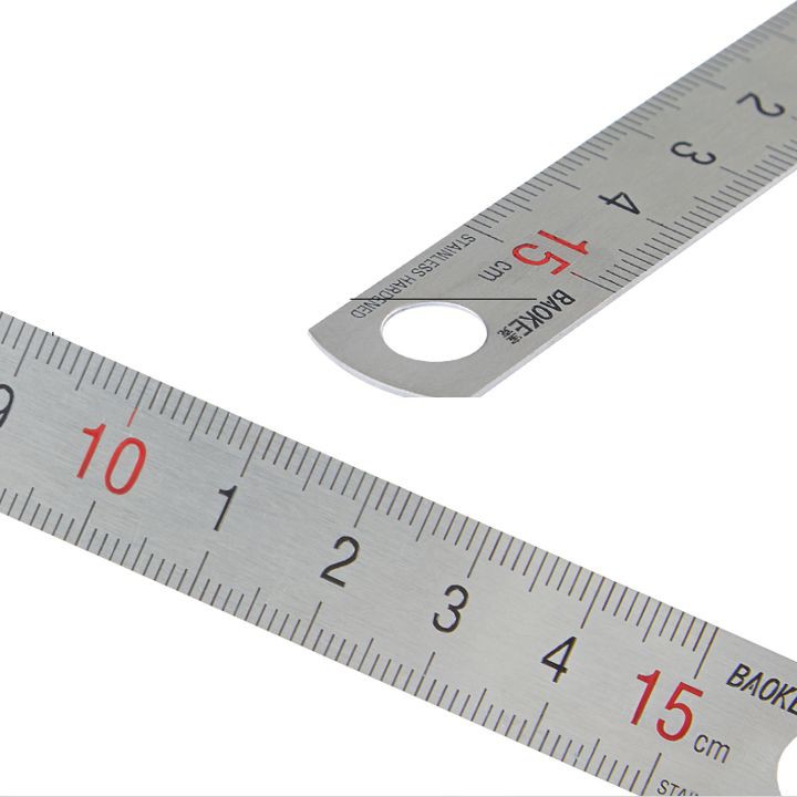 Thước sắt không gỉ 15-20-30-50cm Baoke