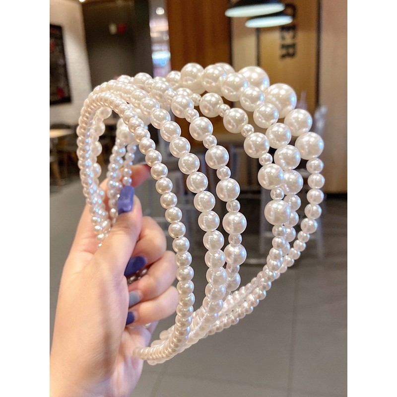 Cài tóc đính ngọc trai phong cách Hàn Quốc