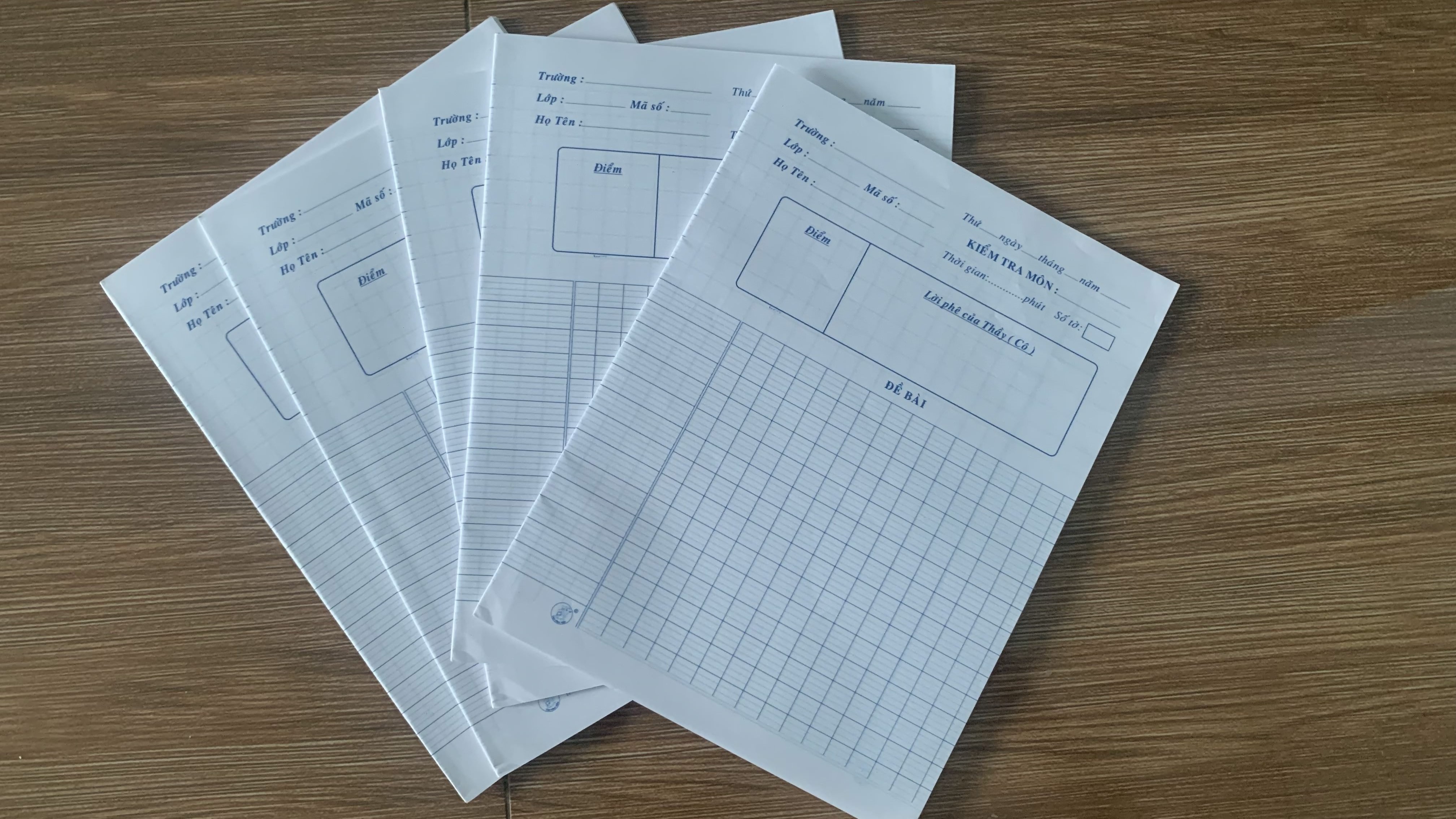 [HCM]Set 5 Tệp giấy kiểm tra - Kẻ Ngang (50 đôi)