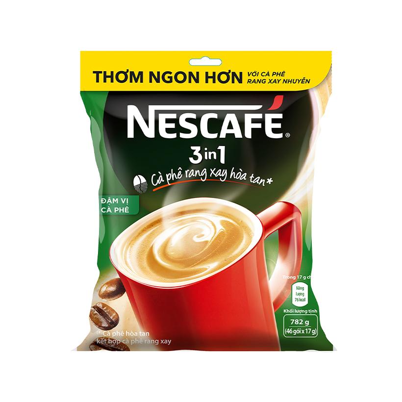 Cà phê sữa NesCafé 3 trong 1 đậm vị cà phê (46Gói x 17G) - Xanh