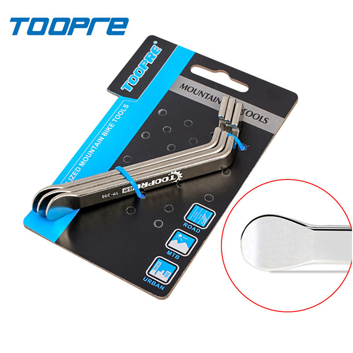 Cây nạy vỏ xe đạp, bộ 3 dụng cụ móc lốp thép Toopre