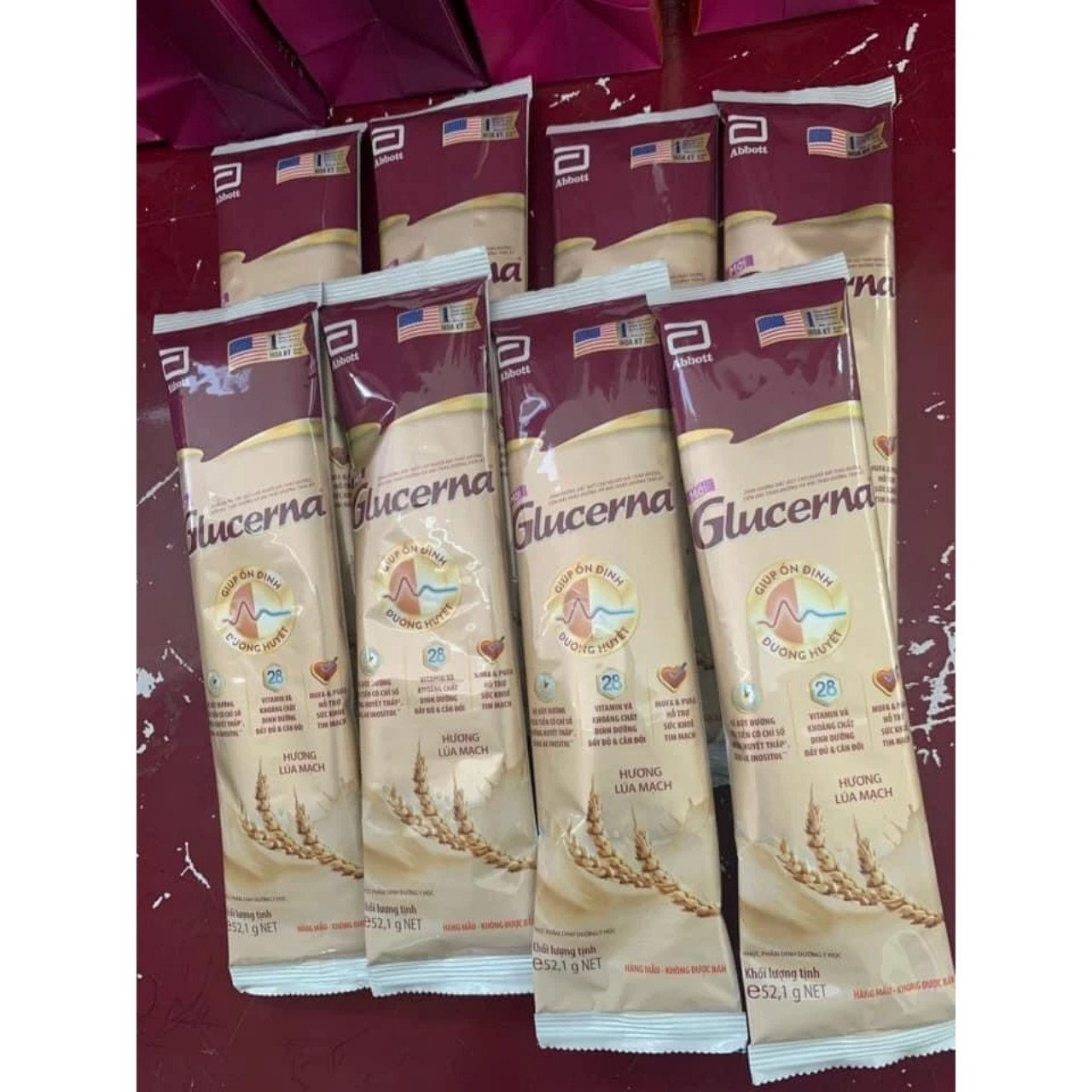 [COMBO 20 GÓI MẪU MỚI ] Sữa BỘT Gói Glucerna Tiể u Đư ờng (52,1g) Mẫu Mới Date 2025