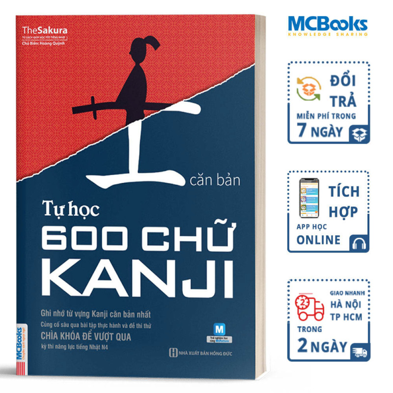 Tự học 600 Chữ Kanji Căn Bản - Cho Người Học Cơ Bản