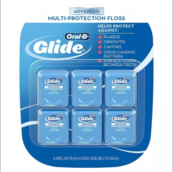 [Hàng Mỹ] Chỉ nha khoa Oral-B Glide Advance Multi-Protection Floss - Vỉ 6 hộp, có lẻ  -USA Chính Hãng-