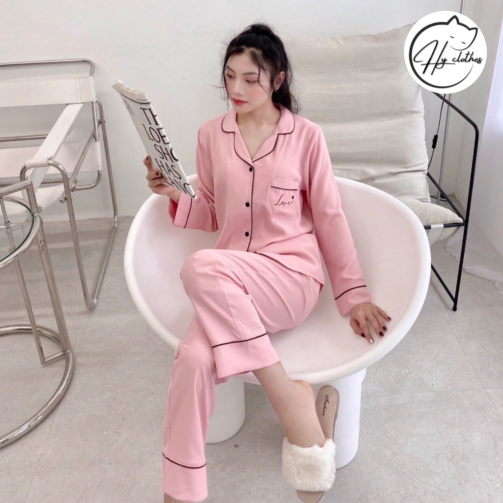 BỘ NGỦ LỤA DÀI TAY mango mềm mịn không nhăn pyjama mặc nhà