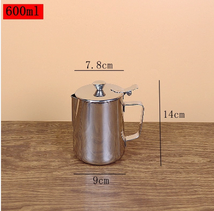 Ca Đánh Sữa Inox 304 Có Nắp [ Dung Tích: 350ml _ 600ml _ 1000ml _ 1500ml _ 2000ml ]