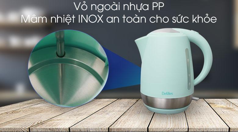 Bình siêu tốc Delites 1.7 lít ST17P01WG Xanh