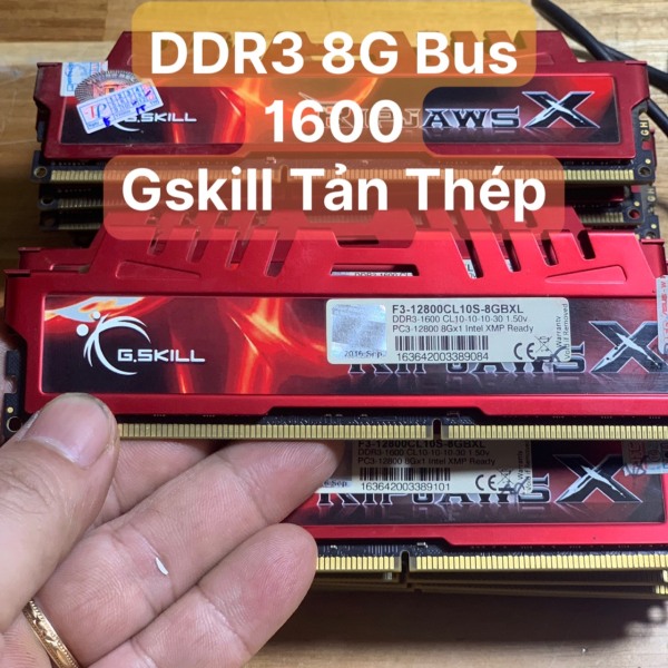 Ram PC DDR3 G.Skill RIPJAWSX 8GB - Bus 1600 Tản Nhiệt Thép - Vi Tính Bắc Hải