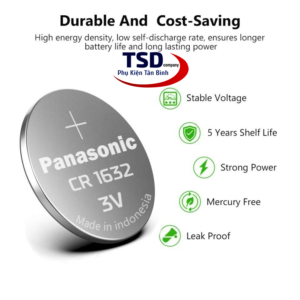 Genuine Panasonic CR1632 Lithium 3V CMOS Battery