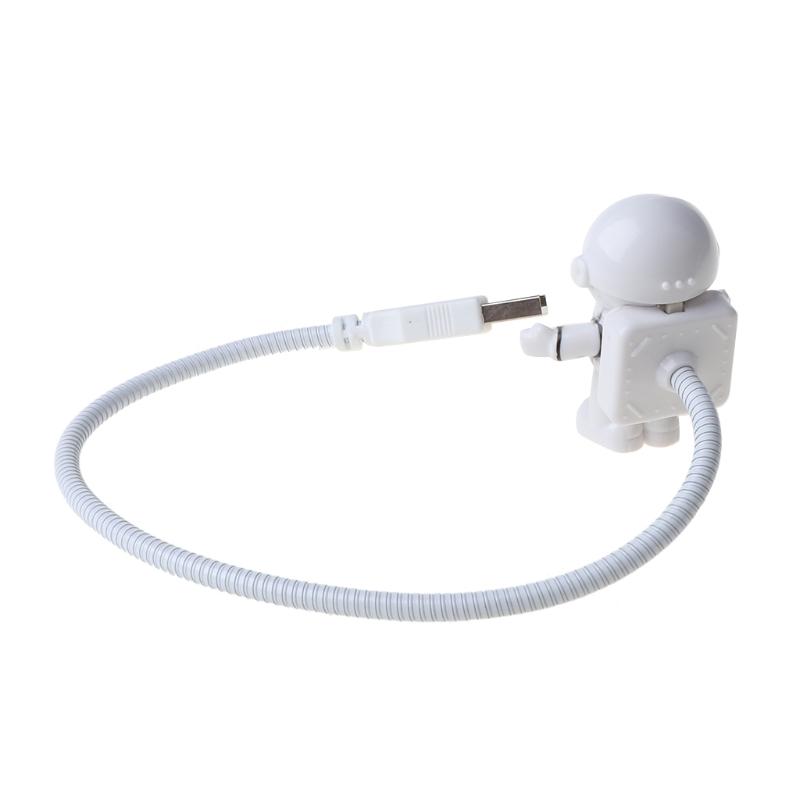 USB Astronaut Powered Mini LED White Night Light Lamp Bulb for Laptop PC Reading