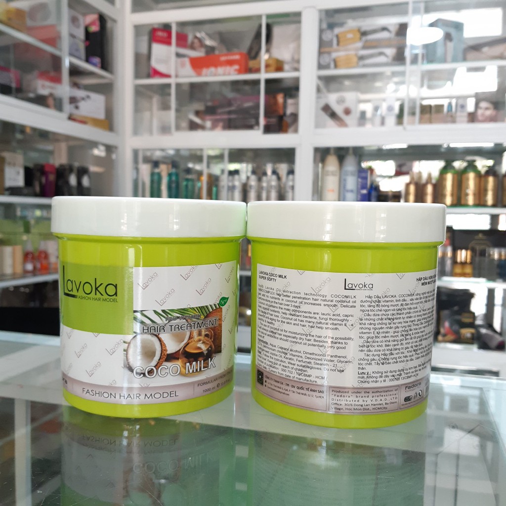 HẤP DẦU KEM SỮA DỪA MỀM MƯỢT LAVOKA  1000ML