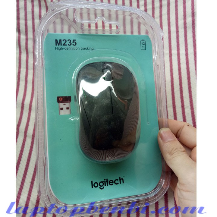 Chuột quang Logitech M235 LASER - Chuột OEM , Tặng 2 pin