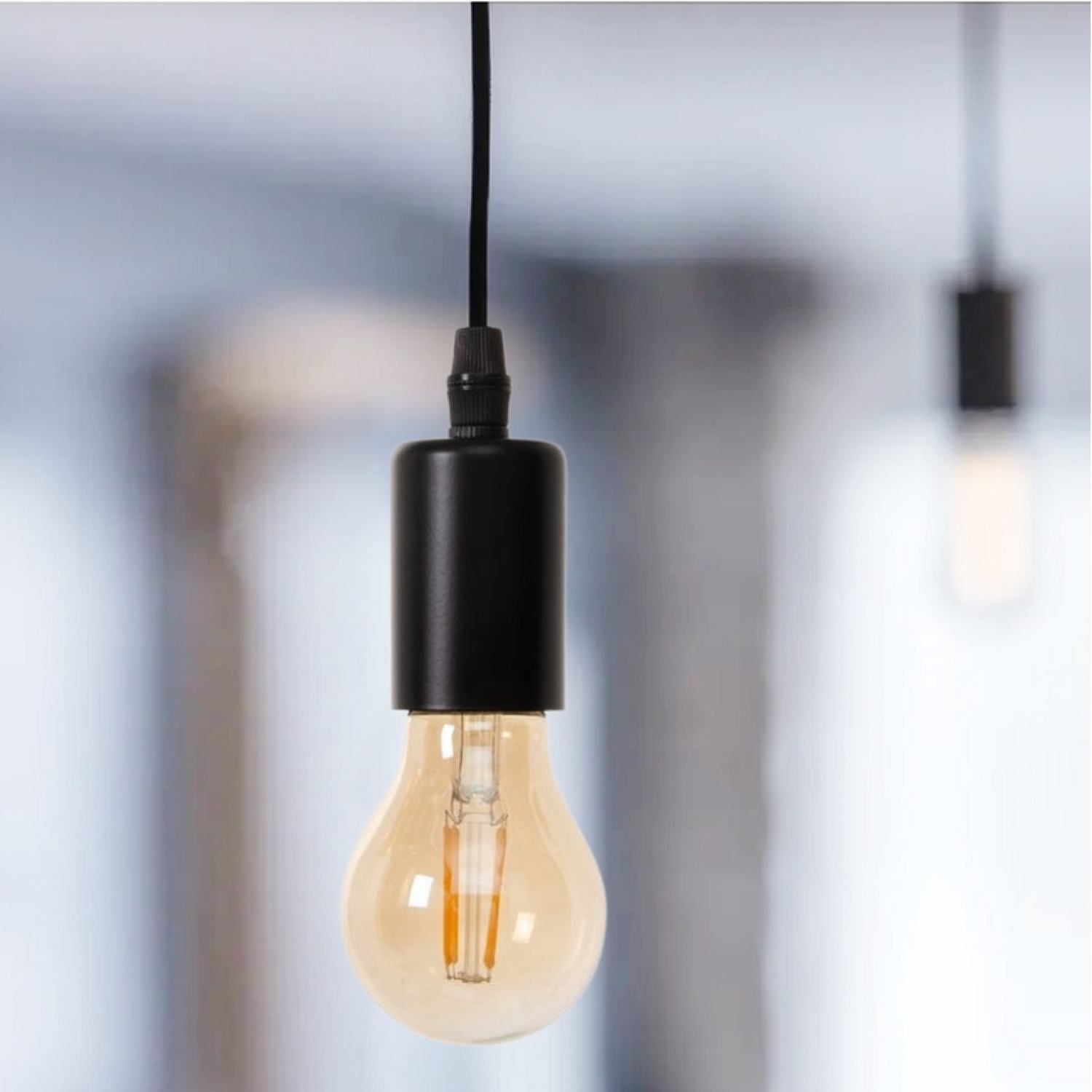 Dây đui đèn cốc E27 đuôi xoáy - thả lồng đèn mây tre, gỗ, sắt.