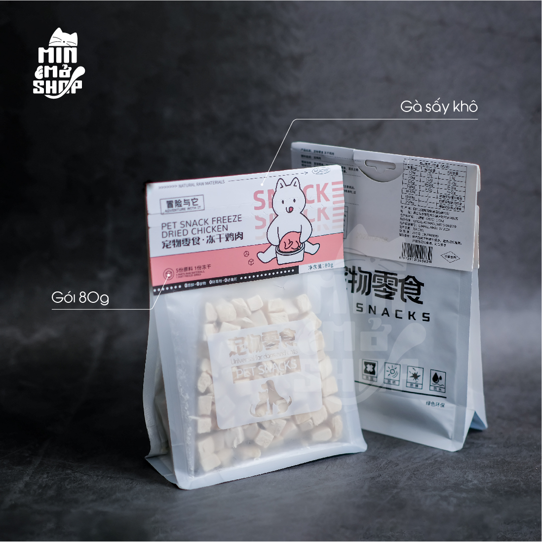 THỊT CÁ SẤY KHÔ CHO MÈO DẠNG TÚI ( SNACK CHO MÈO LOẠI 1 )