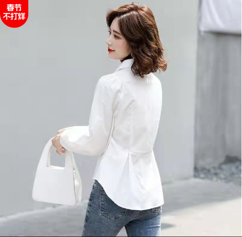 Áo sơ mi nữ chiết eo tay bồng siêu tôn dáng
