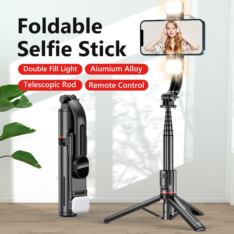 Gậy selfie gấp hợp kim nhôm L13d có chân máy bluetooth không dây có thể gập lại với điều khiển từ xa để điều khiển từ xa giao hàng nhanh tận nơi