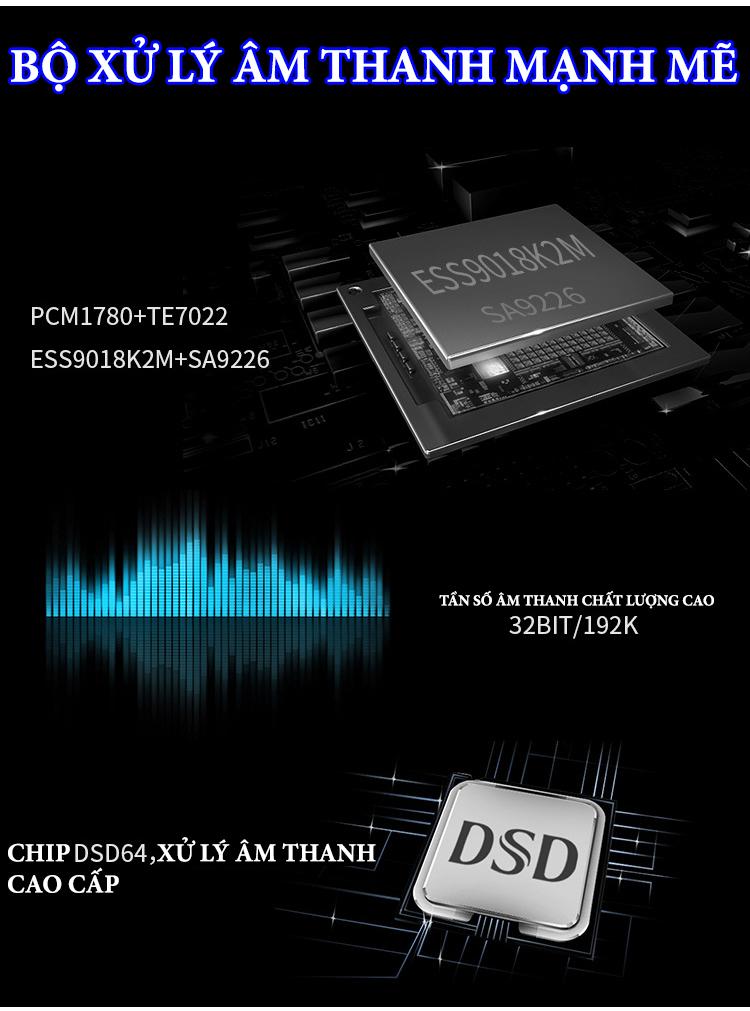 Bộ giải mã âm thanh TRASAM DAC2 Pro Bluetooth 32BIT/192KHZ