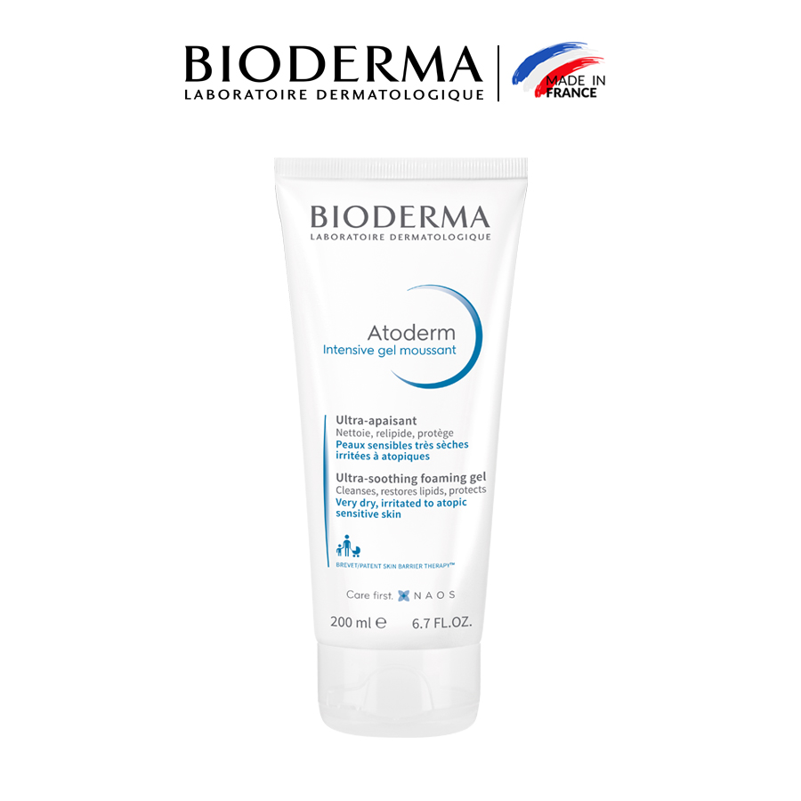Gel làm sạch dịu nhẹ cho da rất khô và viêm da cơ địa Bioderma