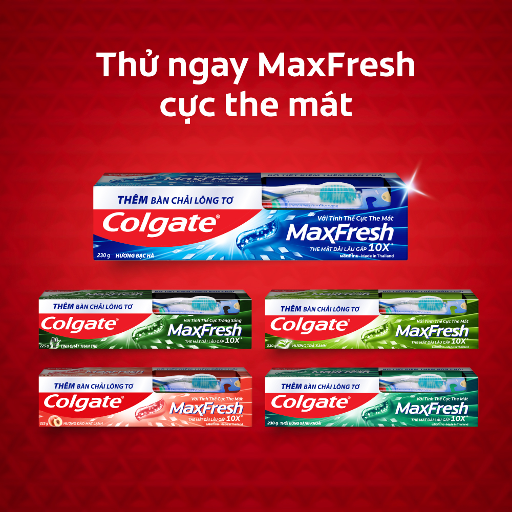 Toothpaste Colgate green tea the cool maxfresh 225g/tube toothbrush gift feather high-grade silk