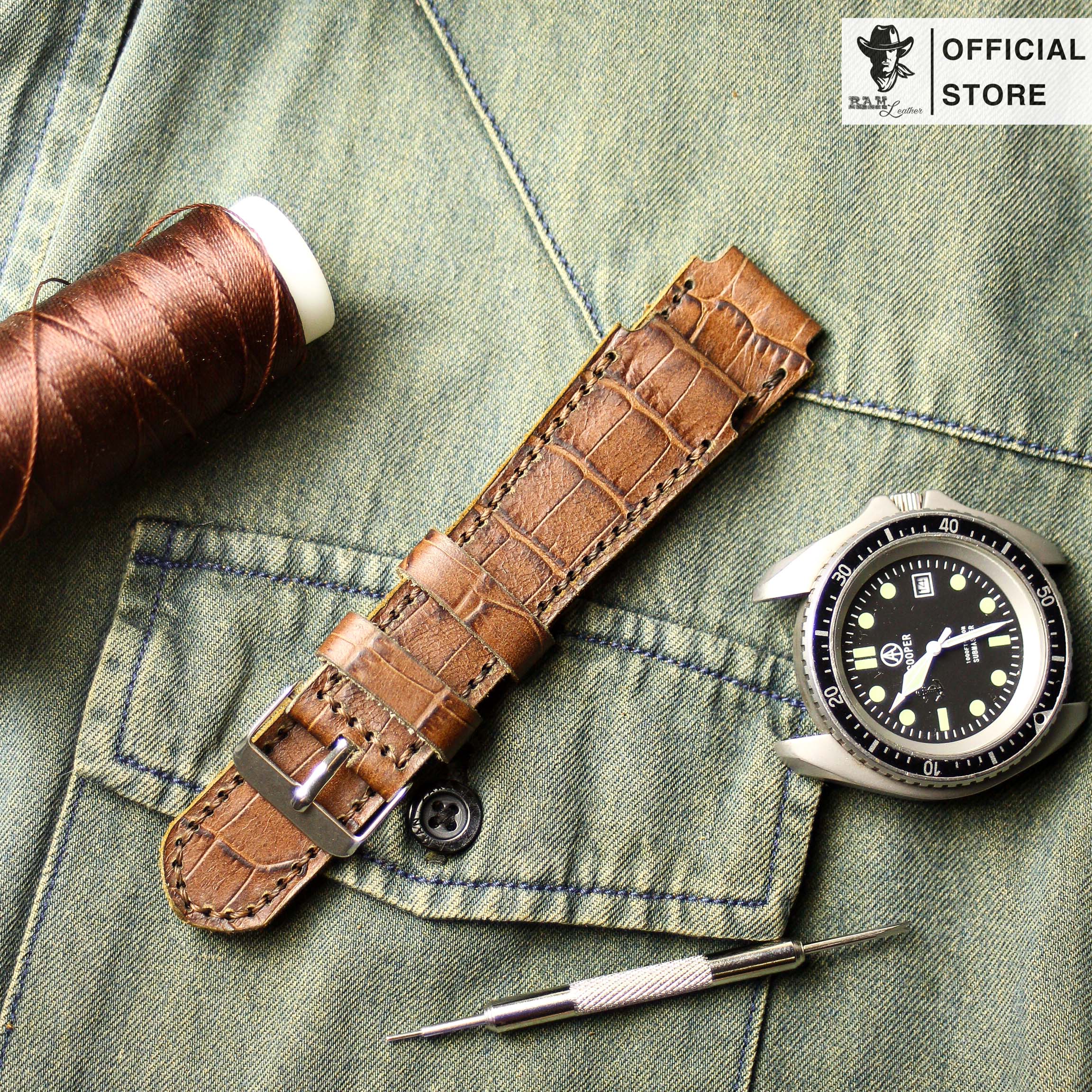 WATCH STRAPS DOUBLE COW LEATHER REAL
