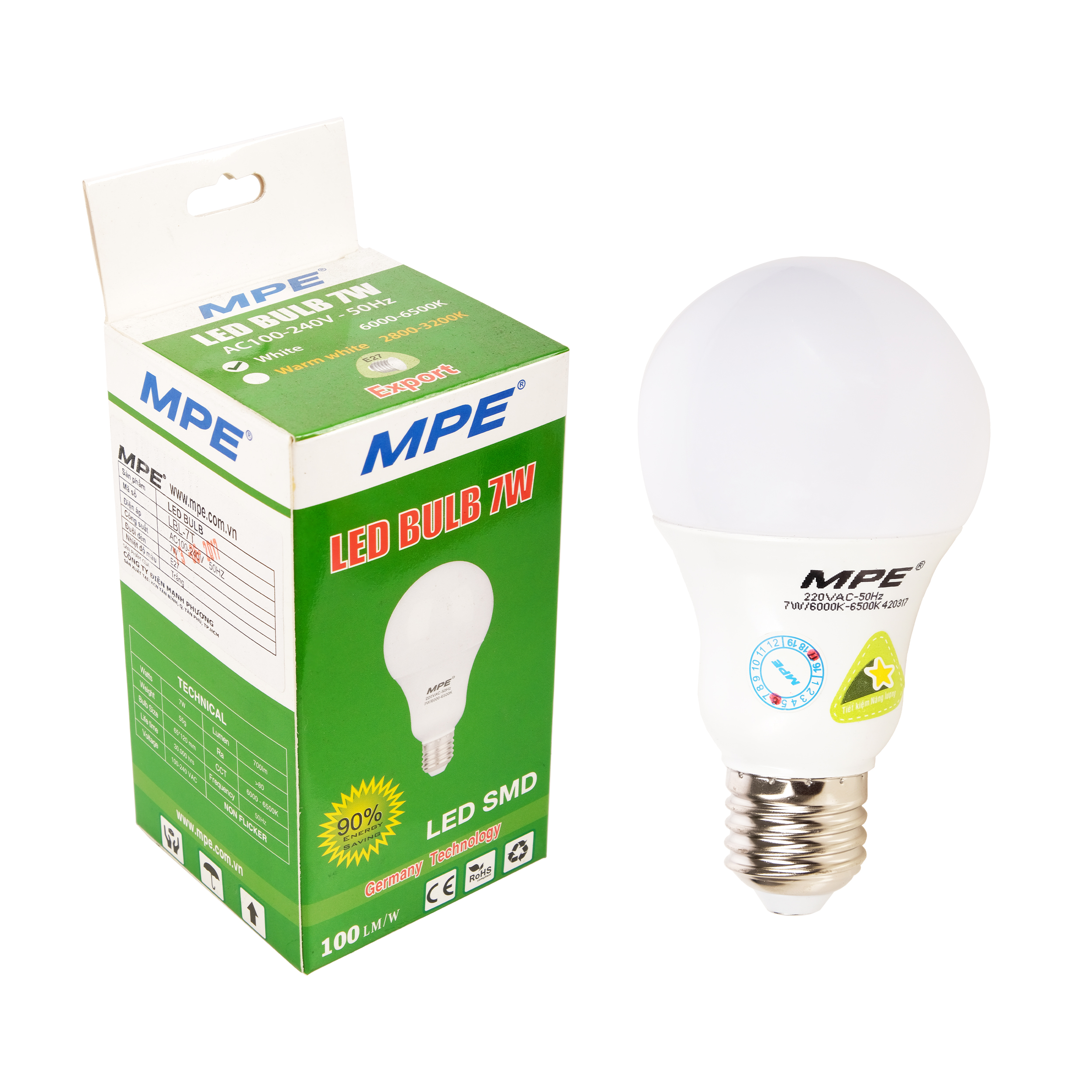 ĐÈN LED BULB 9W MPE