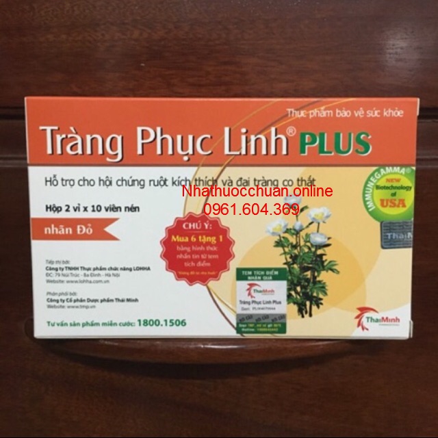 Tràng Phục Linh plus ( Hộp 2 vỉ * 10 viên)