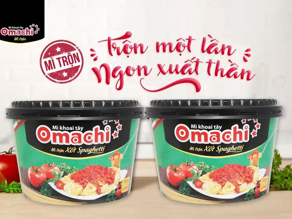 Combo 6 tô Mì trộn Omachi xốt Spaghetti 105g