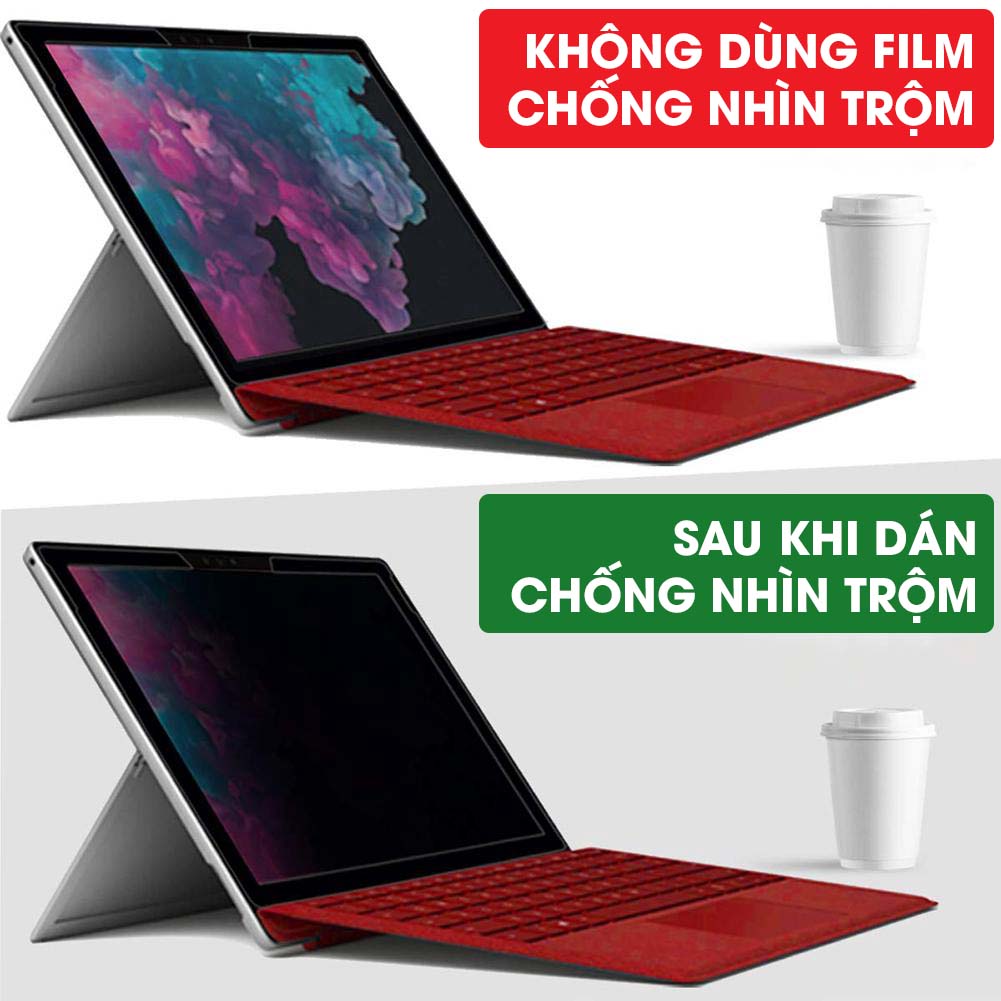 Film dán chống nhìn trộm cho Surface Pro, Surface 8, Surface Go, Surface Laptop, Surface Book Cao cấp, cho màn hình cảm ứng