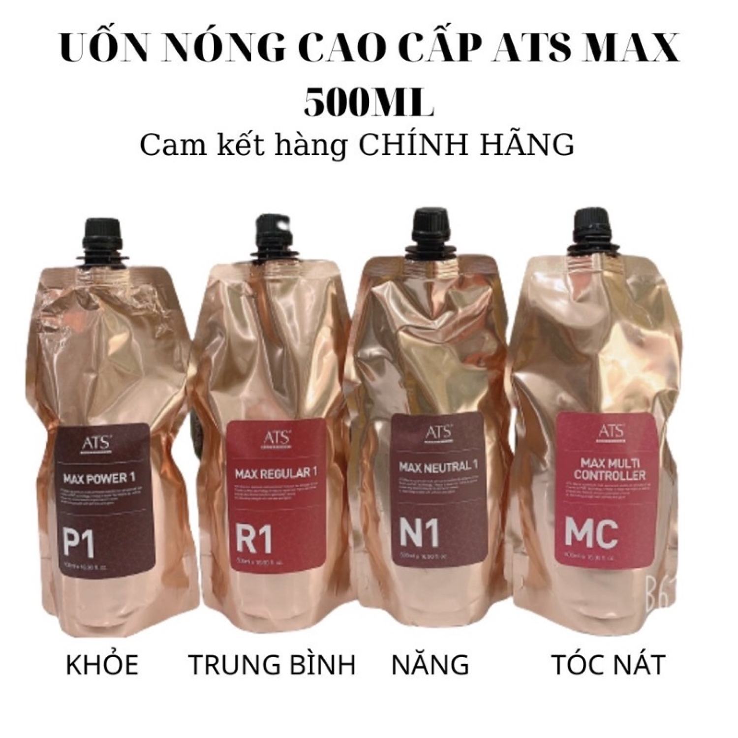 [Hàng cho Salon] thuốᴄ uốn ATS 500ml số 1 số 2 cho tóc Khỏe - Thường - Yếu