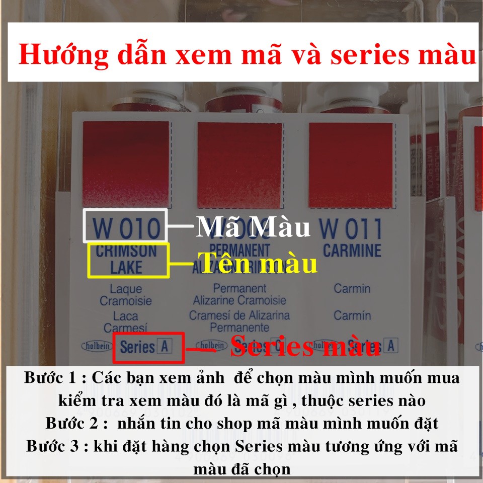 Màu nước Holbein - Tuýp lẻ 5ml