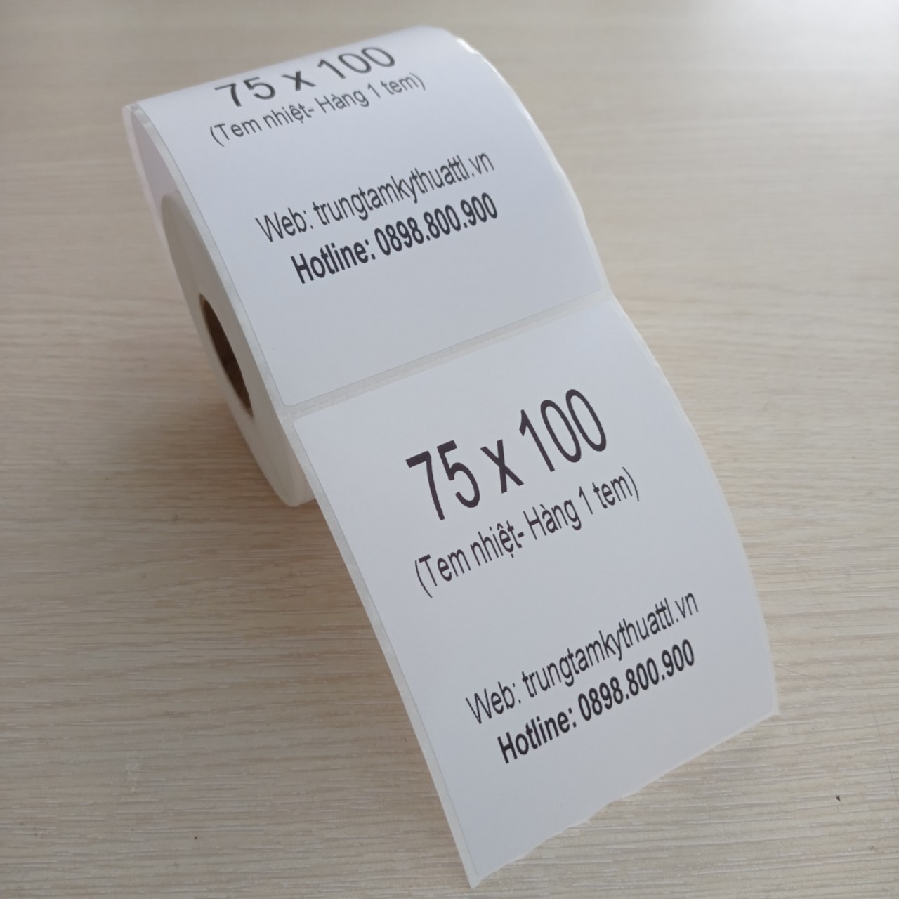 Giấy In Nhiệt 75x100mm Cuộn 300 Tem