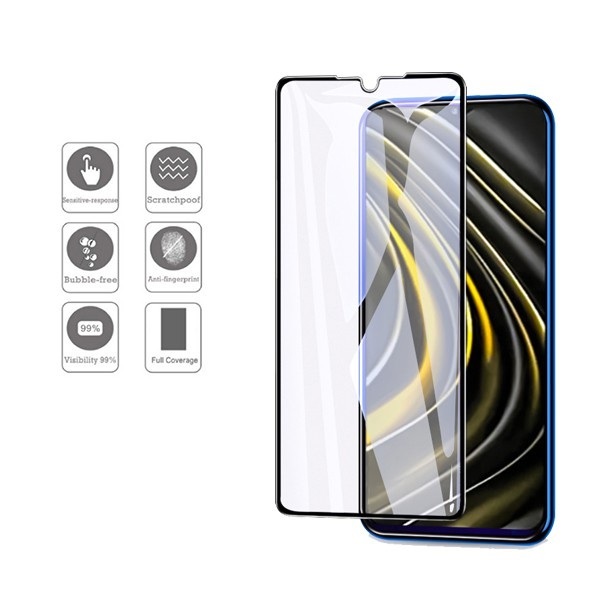 Kính cường lực Full màn Xiaomi Redmi Note 5 Pro Note 6 Pro Note 7 Pro Note 8 Pro Note 9 Pro 9s 9T Note 10 Pro 10s Note 11 Pro+ 11s 11T Note 12 Pro 12 Turbo 12s 12T Pro 12R Pro 4G/5G