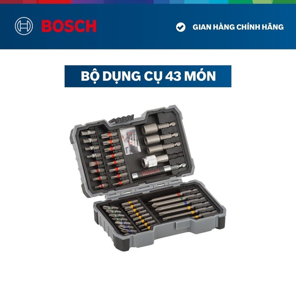 Bộ dụng cụ Bosch 43 món