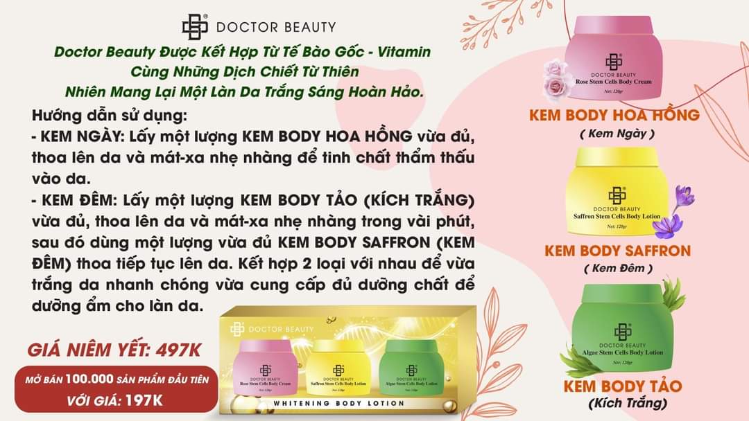 [HCM]BODY TẾ BÀO GỐC DOCTOR BEAUTY