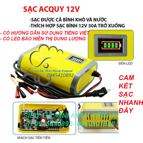 Máy sạc ắc quy tự động 12V- 2A