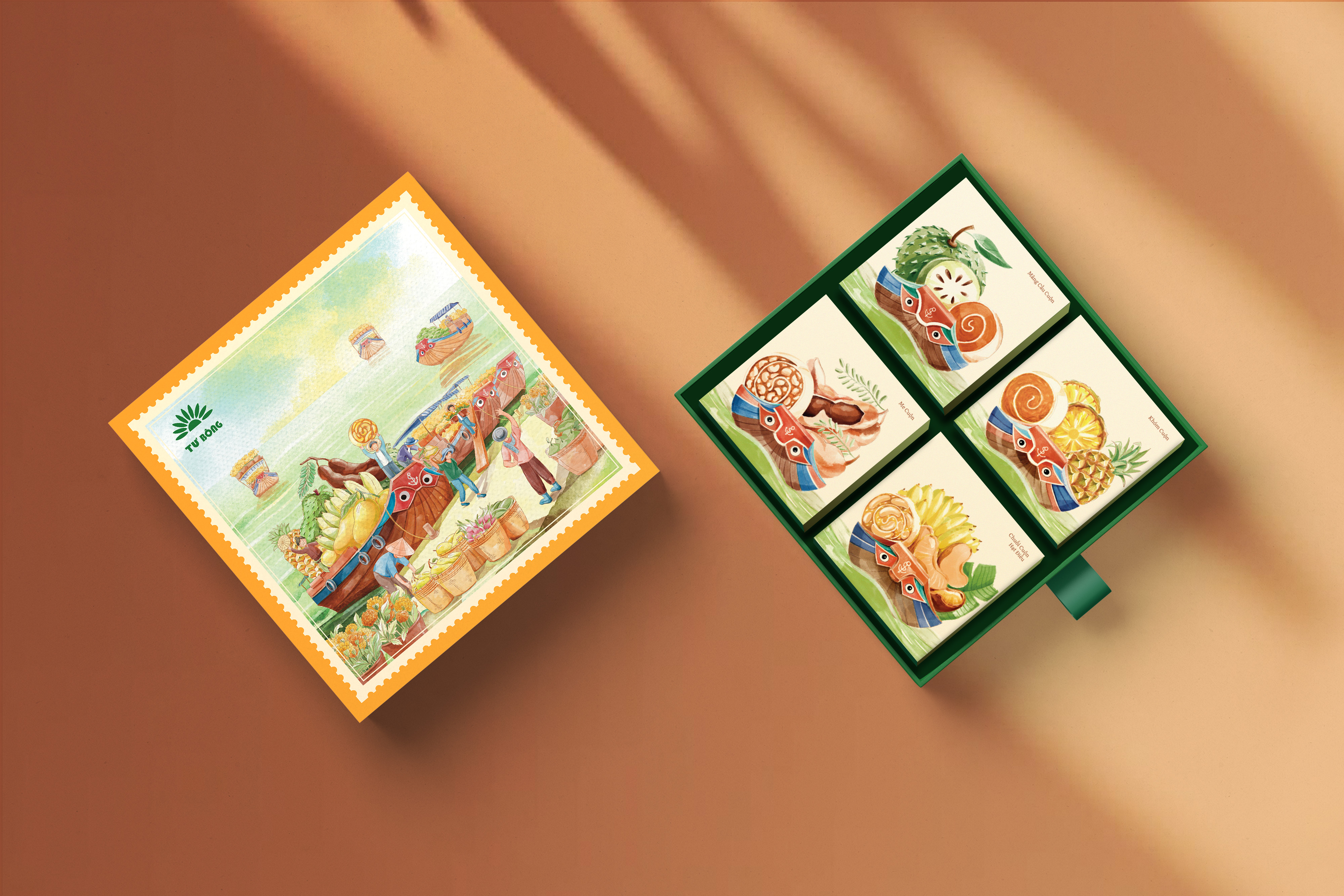 Tet Gift Box with 4 Items - Xuan Dai Cat