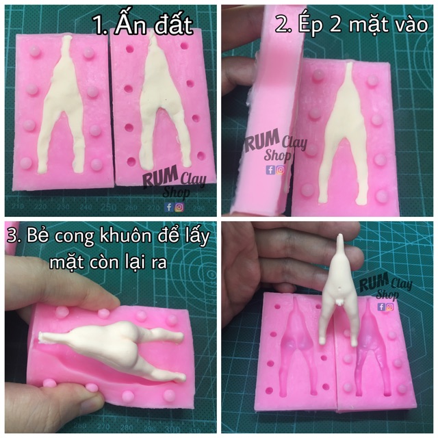 Khuôn silicone Body đất sét Các loại