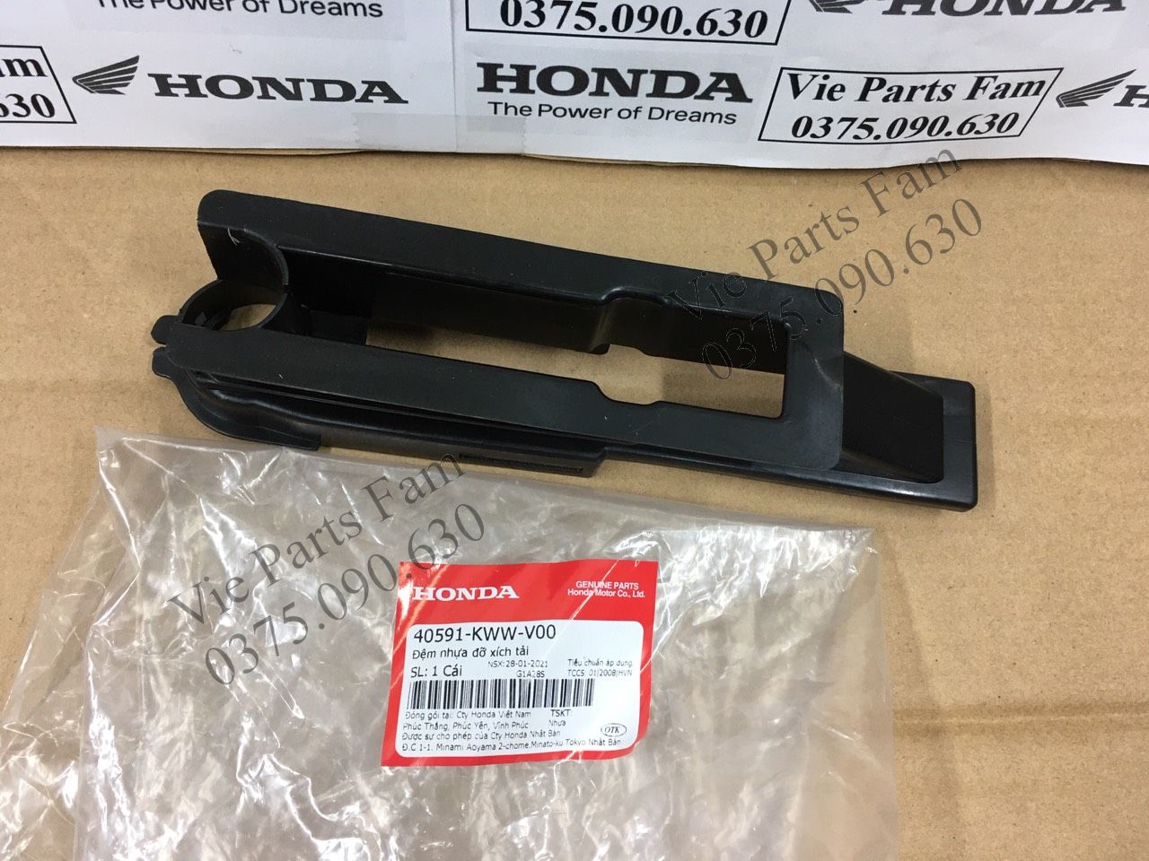 Cao su / Nhựa đỡ sên Wave RS100, Wave S110, Future neo, Chính hiệu Honda Motor VN