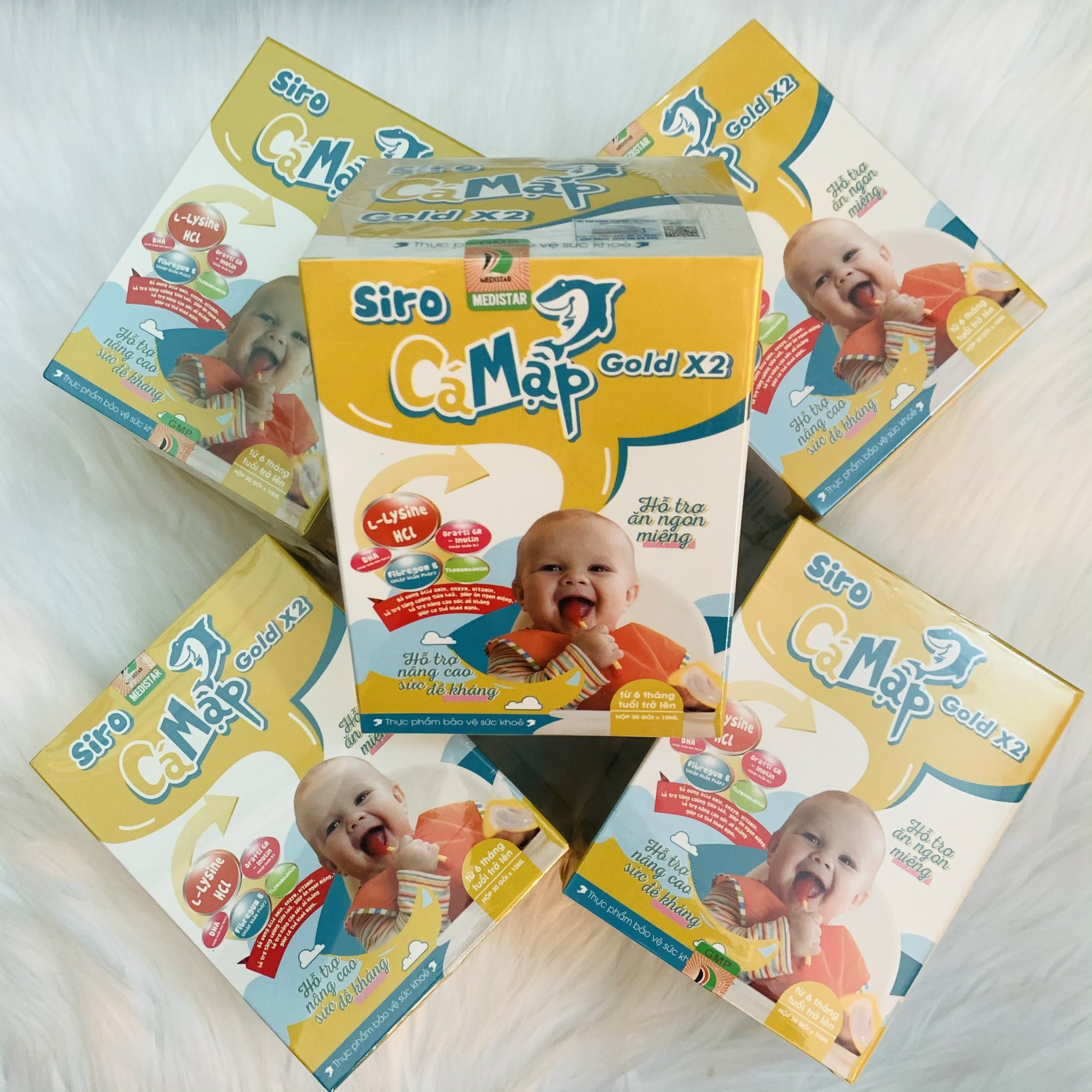[HCM]5 Hộp SIRO BABY SHARK Cá Mập Gold X2 (Sản phẩm mẫu mới)