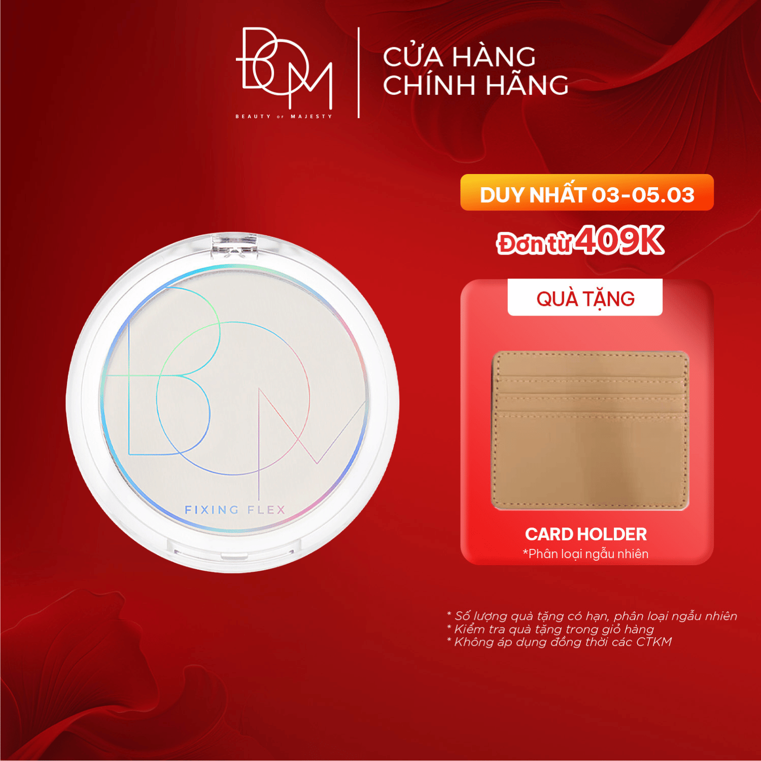 Phấn Phủ Kiềm Dầu BOM Fixing Flex Powder Pact 7,5G