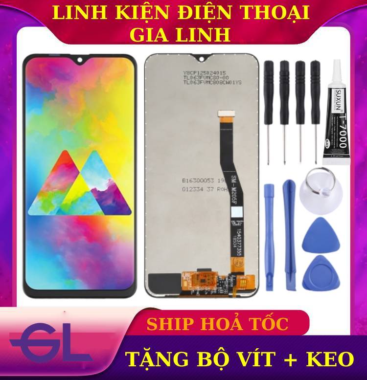 Màn hình samsung galaxy m20 /m205f zin tặng keo + bộ vít 9 món