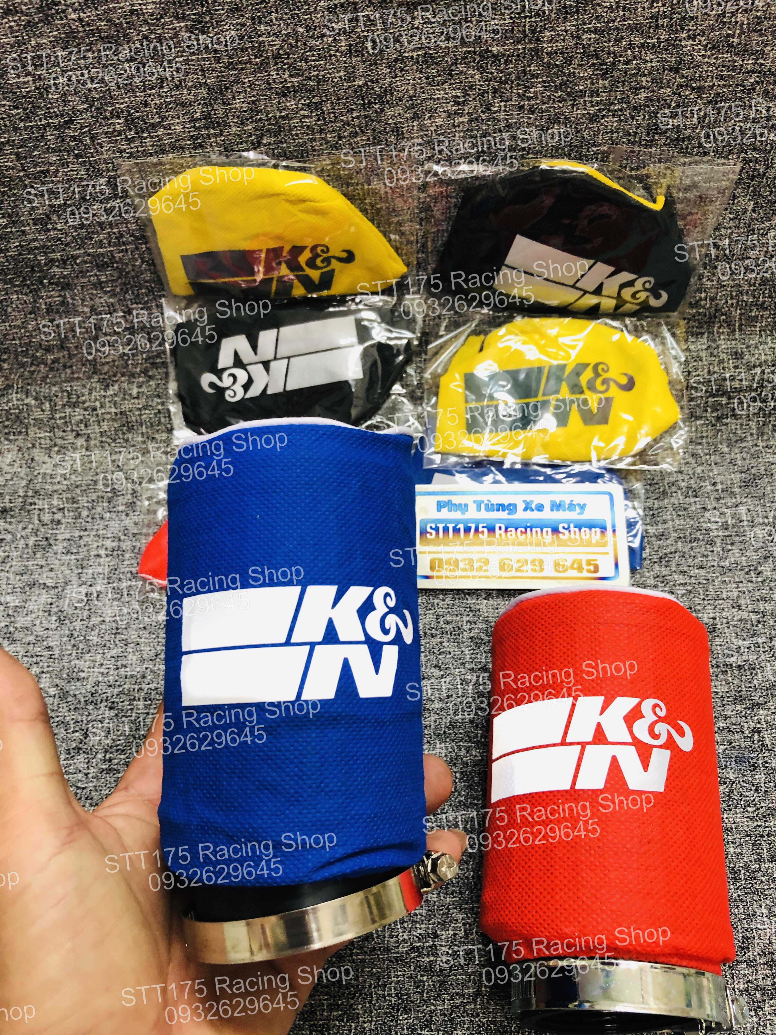 Lọc gió Trụ + Áo trùm K&N ( 1:1 )