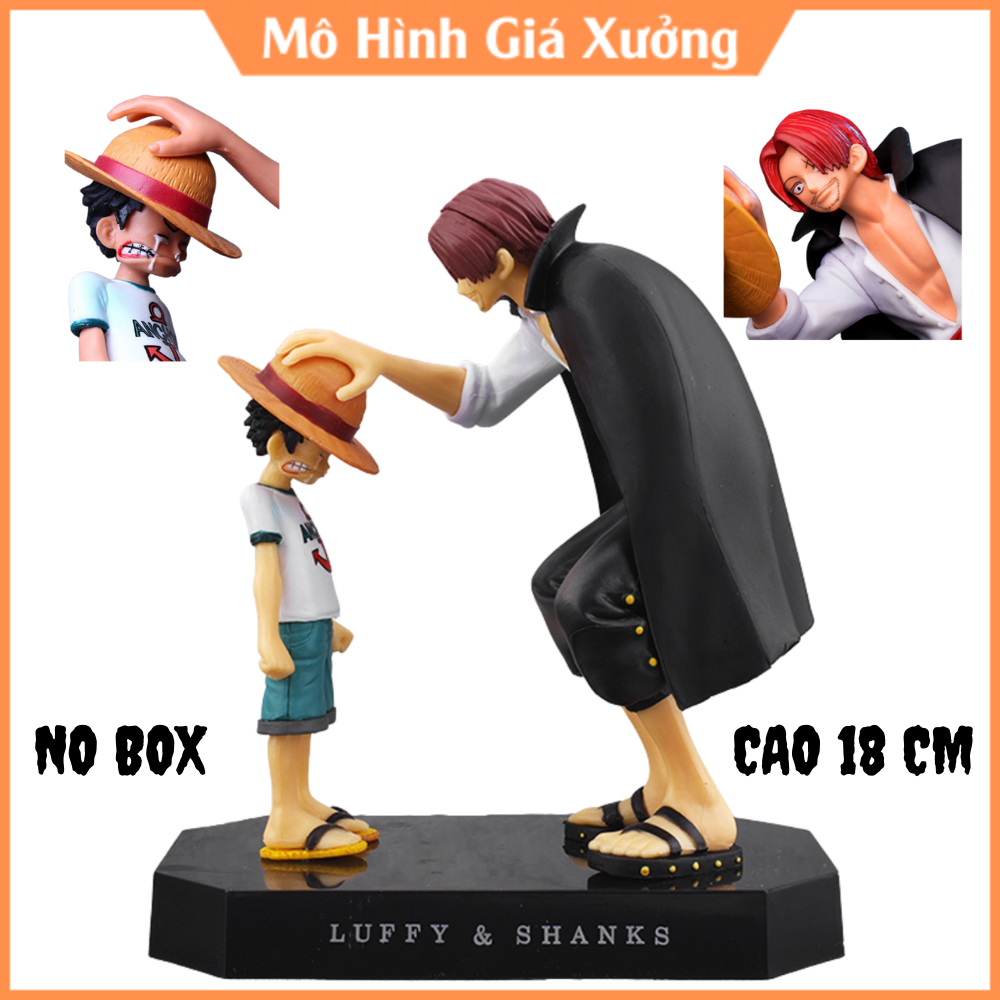 [Hoàn Tiền 10%]Mô Hình Monkey D.Luffy Luffy Và Shank Tóc Đỏ Cao 18cm - Figure Khởi Đầu Của Hành Trình One Piece