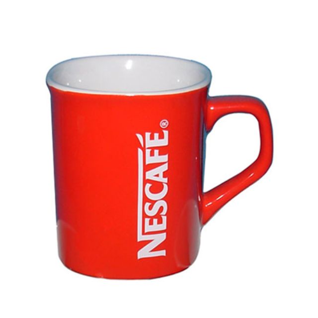 Ly sứ  Cốc sứ Nescafe màu đỏ