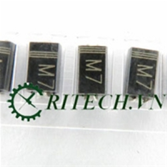 Diode m7 1n4007 1a 1000v do-214ac chân dán