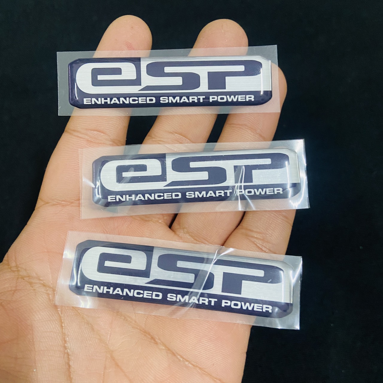 TEM ESP NHỰA DẺO DÁN TRANG TRÍ XE CAO CẤP ZIN (MÀU ĐEN)